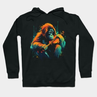 Orangutan Playing Violin Hoodie